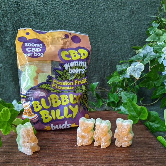 Bubbly Billy Buds fruit passion Flavoured CBD Gummy Bears